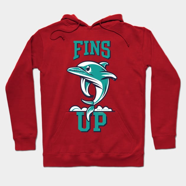 Fins Up For Dolphin Hoodie by jorinde winter designs